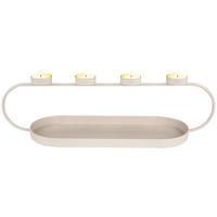 Kerzenhalter Romy in Hellbraun - Hellbraun, Metall (45,5/13,3/13cm) - Visiona