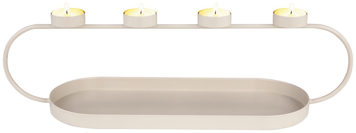 Kerzenhalter Romy in Hellbraun - Hellbraun, Metall (45,5/13,3/13cm) - Visiona