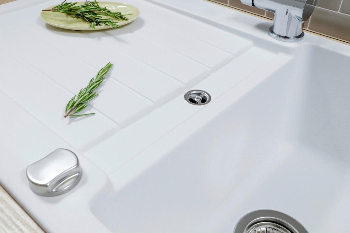 Pomivalno Korito Austin, 86x50cm - bela, Design, kamen (86/21/50cm) - Respekta