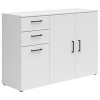 Komoda Multi - bela/crna, Moderno, pločasti materijal/plastika (120/83/40cm) - Modern Living