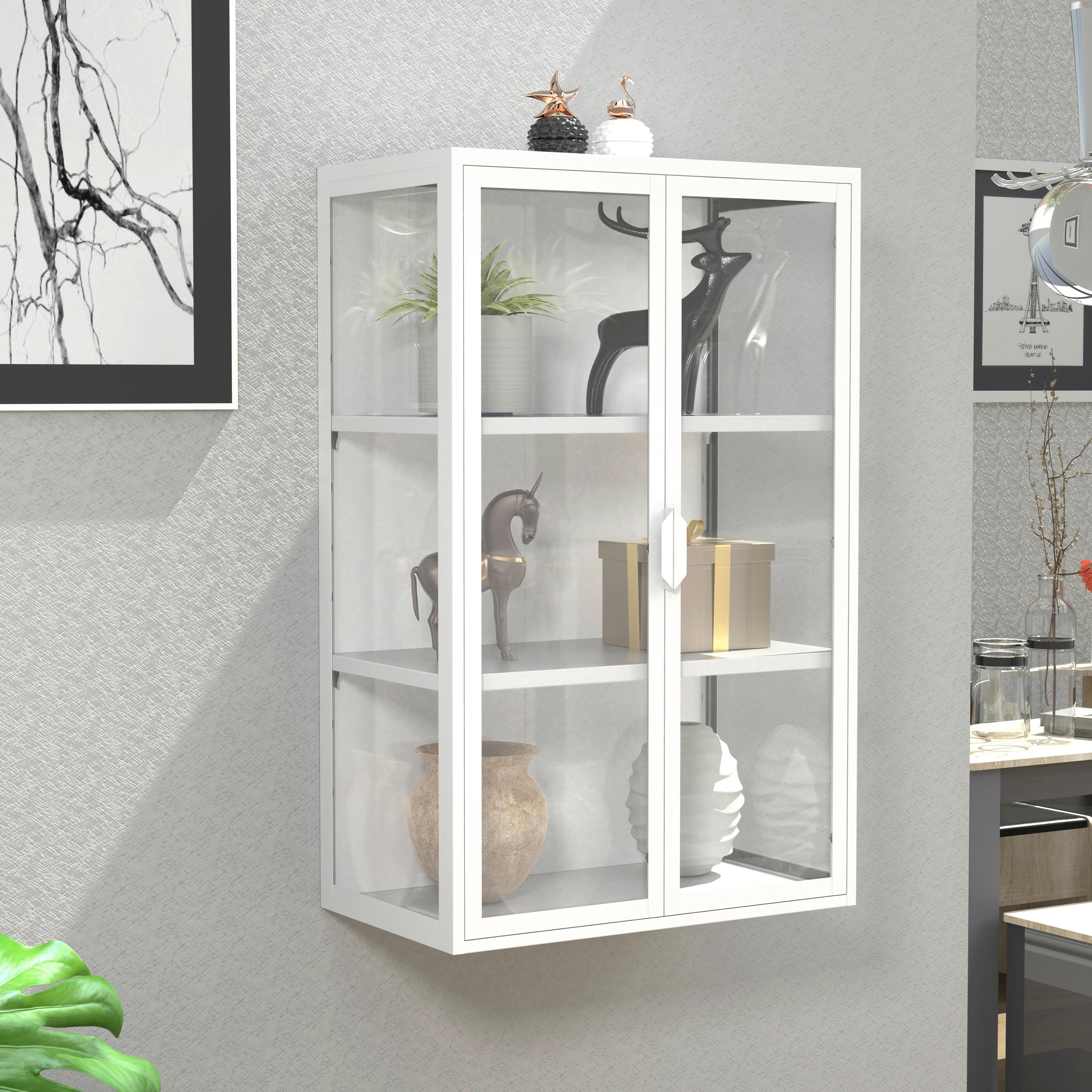 BADEZIMMER 3-TLG. WASCHPLATZ "BITILA 80" - Honigeiche/Weiss, Modern, Glas/Keramik (80cm) - MID.YOU