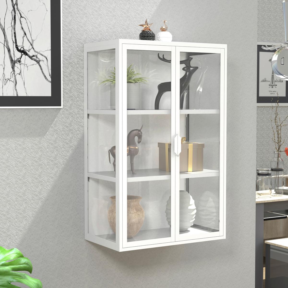 BADEZIMMER 3-TLG. WASCHPLATZ "BITILA 80" - Honigeiche/Weiss, Modern, Glas/Keramik (80cm) - MID.YOU