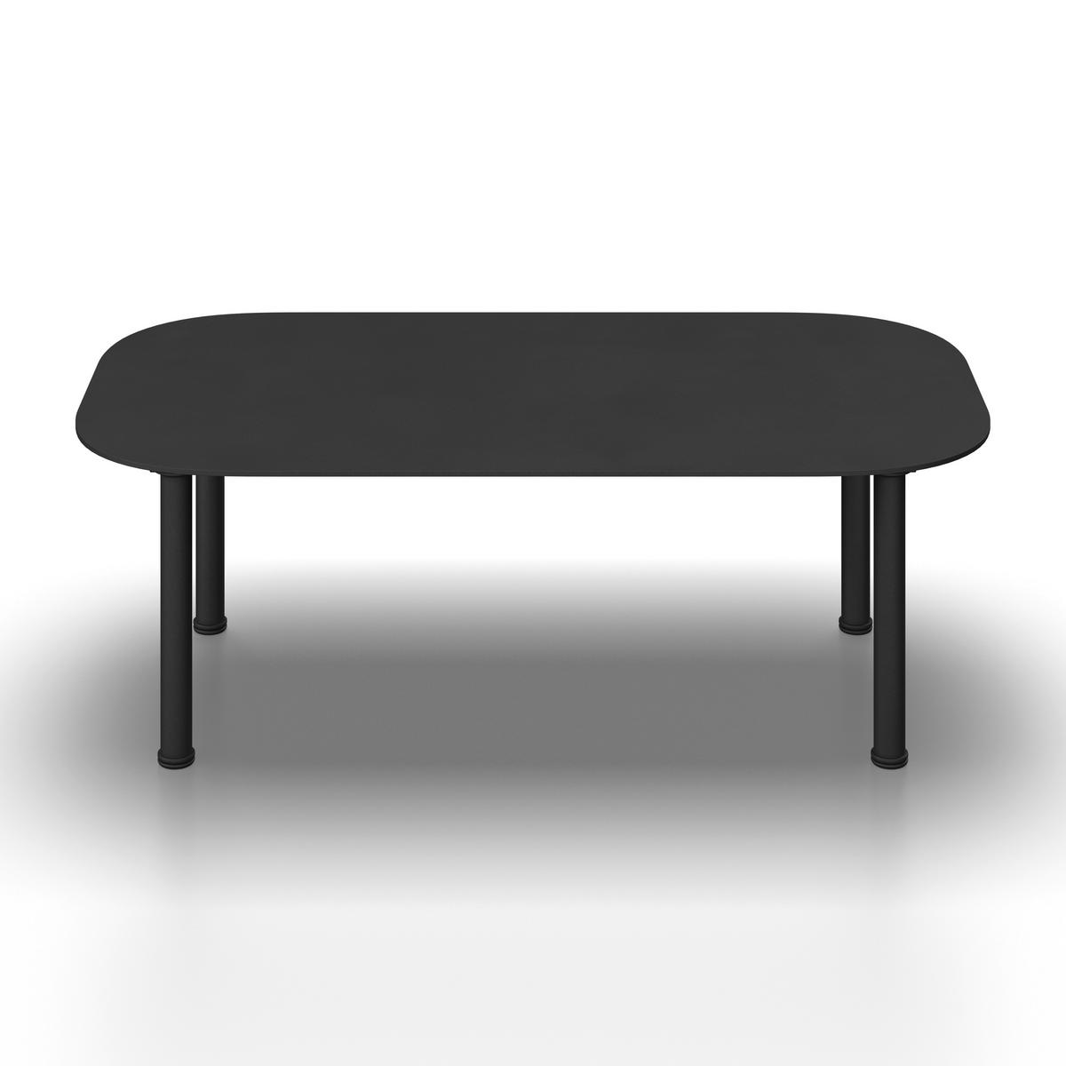 Loungegarnitur Charlotta Creme Metall/Outdoorstoff +Abdeckung - Creme/Schwarz, MODERN, Textil/Metall (242,5/78/75,5cm) - Bessagi Garden