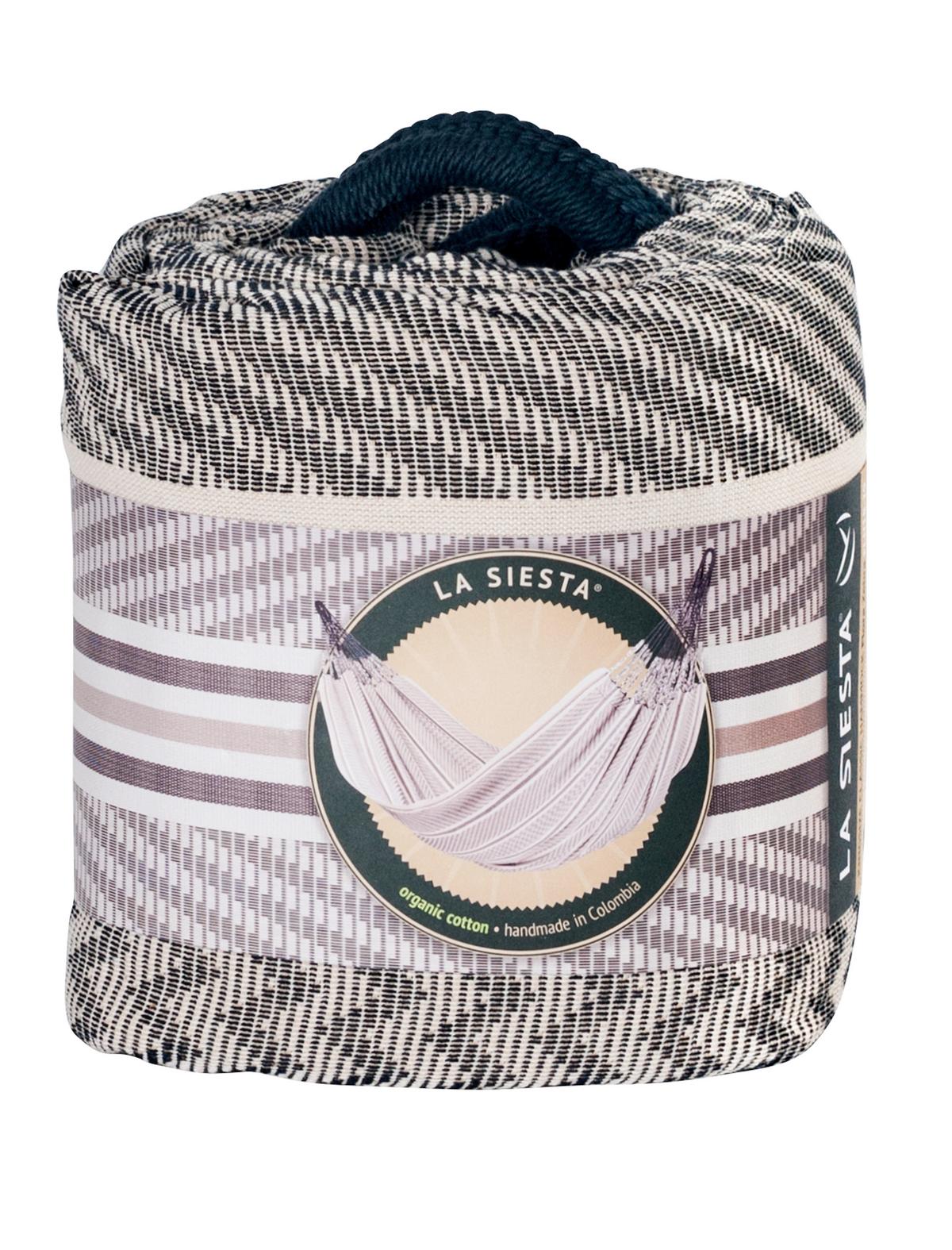 Hängematte Kingsize Hammock Grau/Weiß - Dunkelgrau/Hellgrau, KONVENTIONELL, Textil (180/400cm) - La Siesta