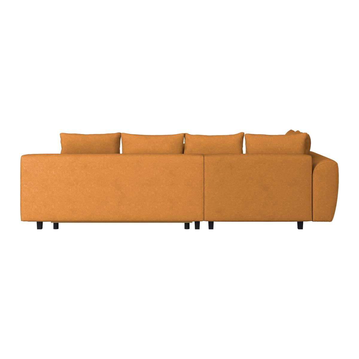Kutna Garnitura Mendoza - narančasta/crna, Design, tekstil/drvo (197/309cm) - Modern Living