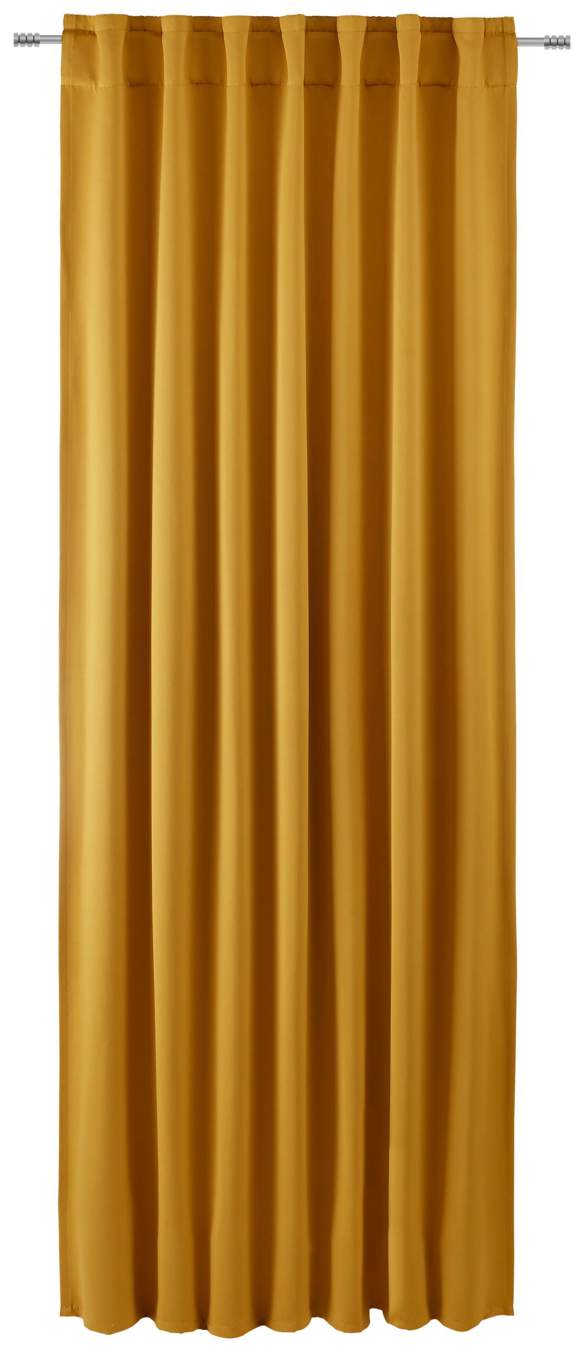 ZASŁONA ZACIEMNIAJĄCA RICCARDO - żółty, Modern, tkanina (140/245cm) - Premium Living