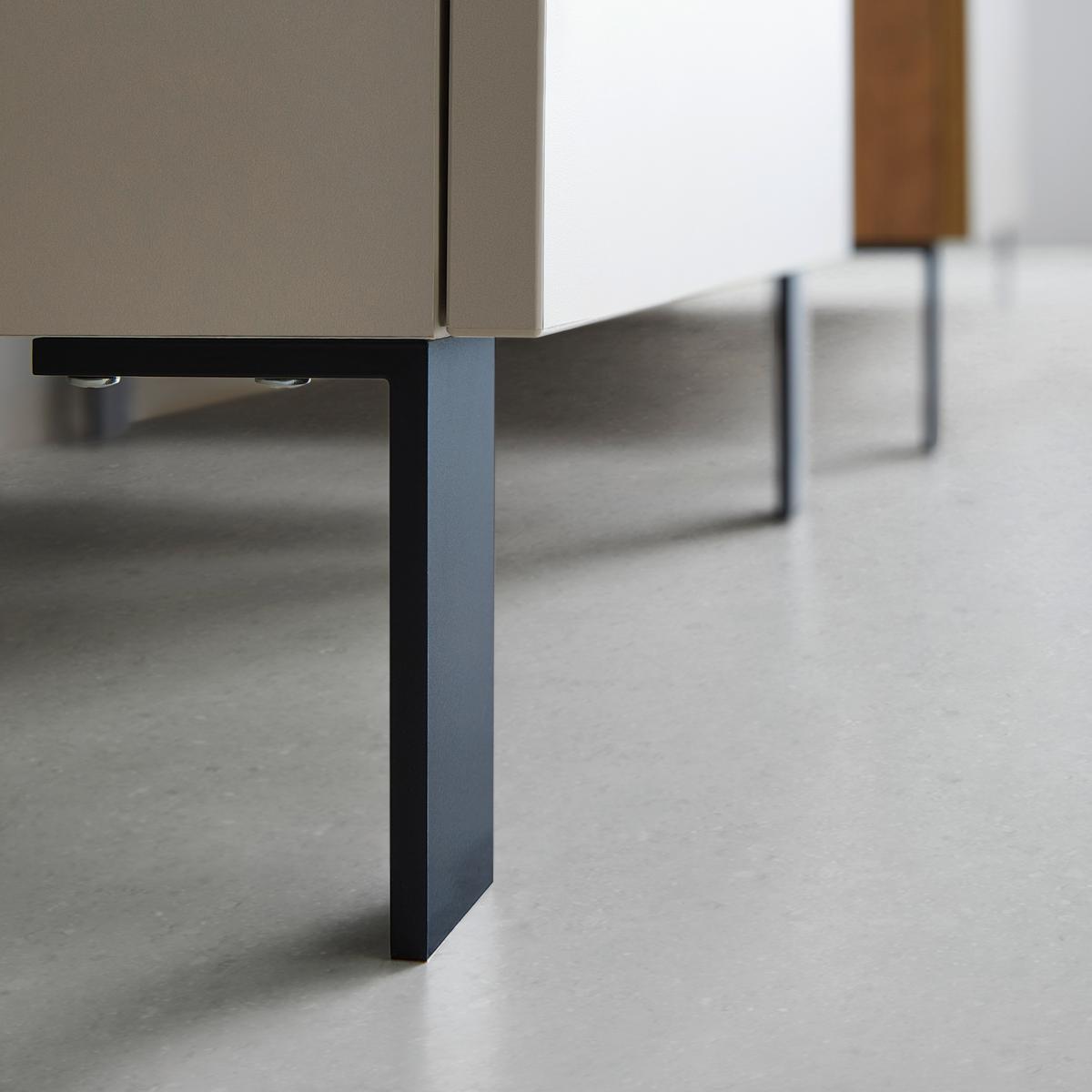 Vitrine GW-Fresno in Kaschmir - Kaschmir/Schwarz, Modern, Glas/Holzwerkstoff (60/193/40cm) - Premium Living