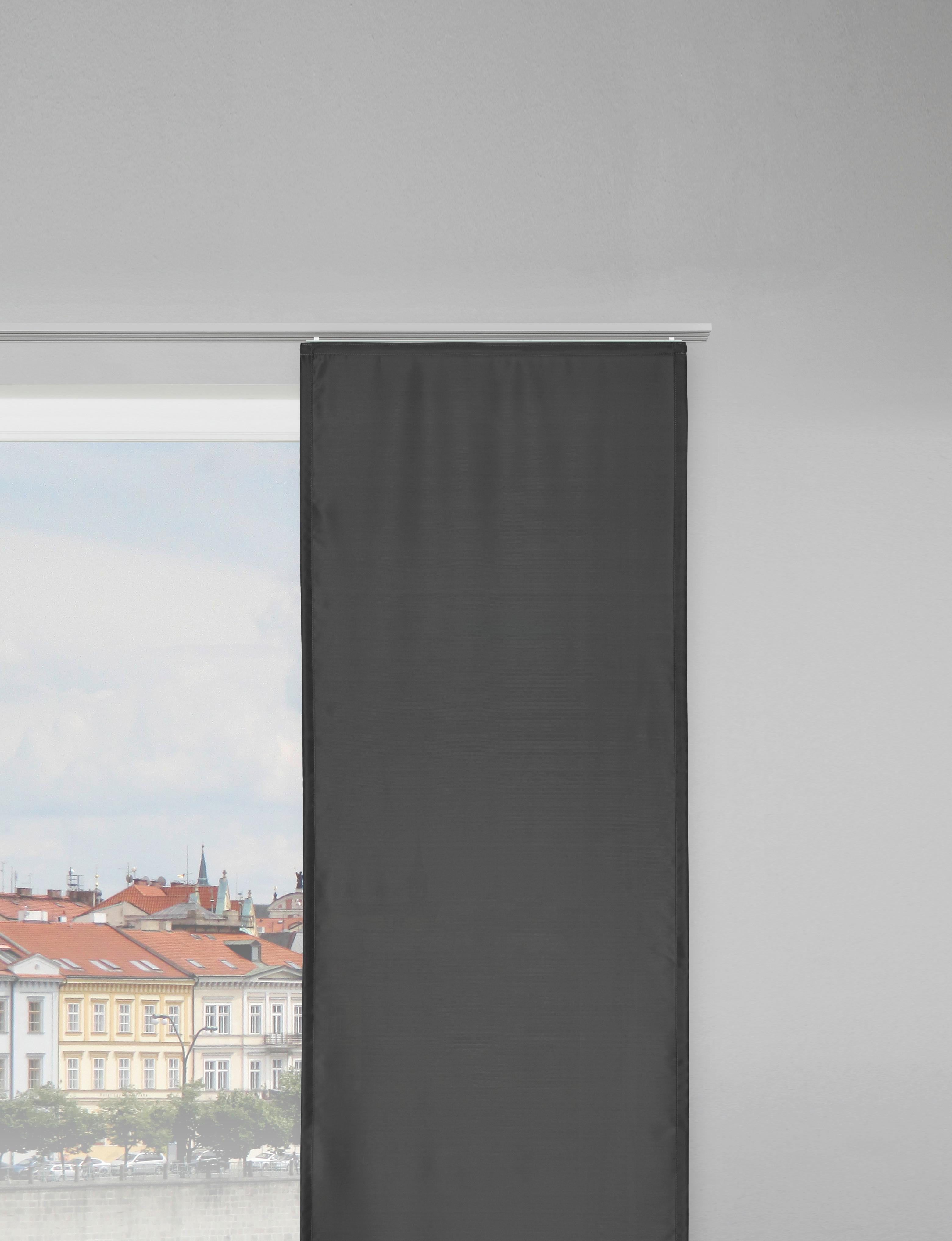 Flächenvorhang Vicky in Schwarz ca. 60x245cm - Schwarz, MODERN, Textil (60/245cm) - Modern Living