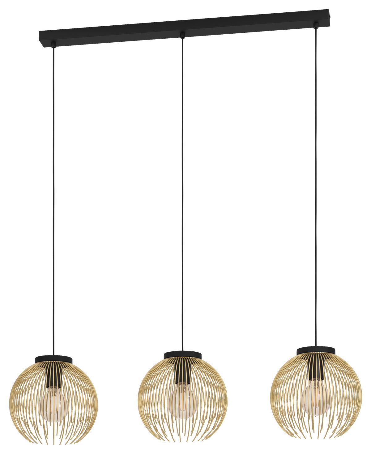 LAMPA WISZĄCA 900167* VENEZUELA - czarny/kolor złoty, Design, metal (93,5/23,5/110cm)