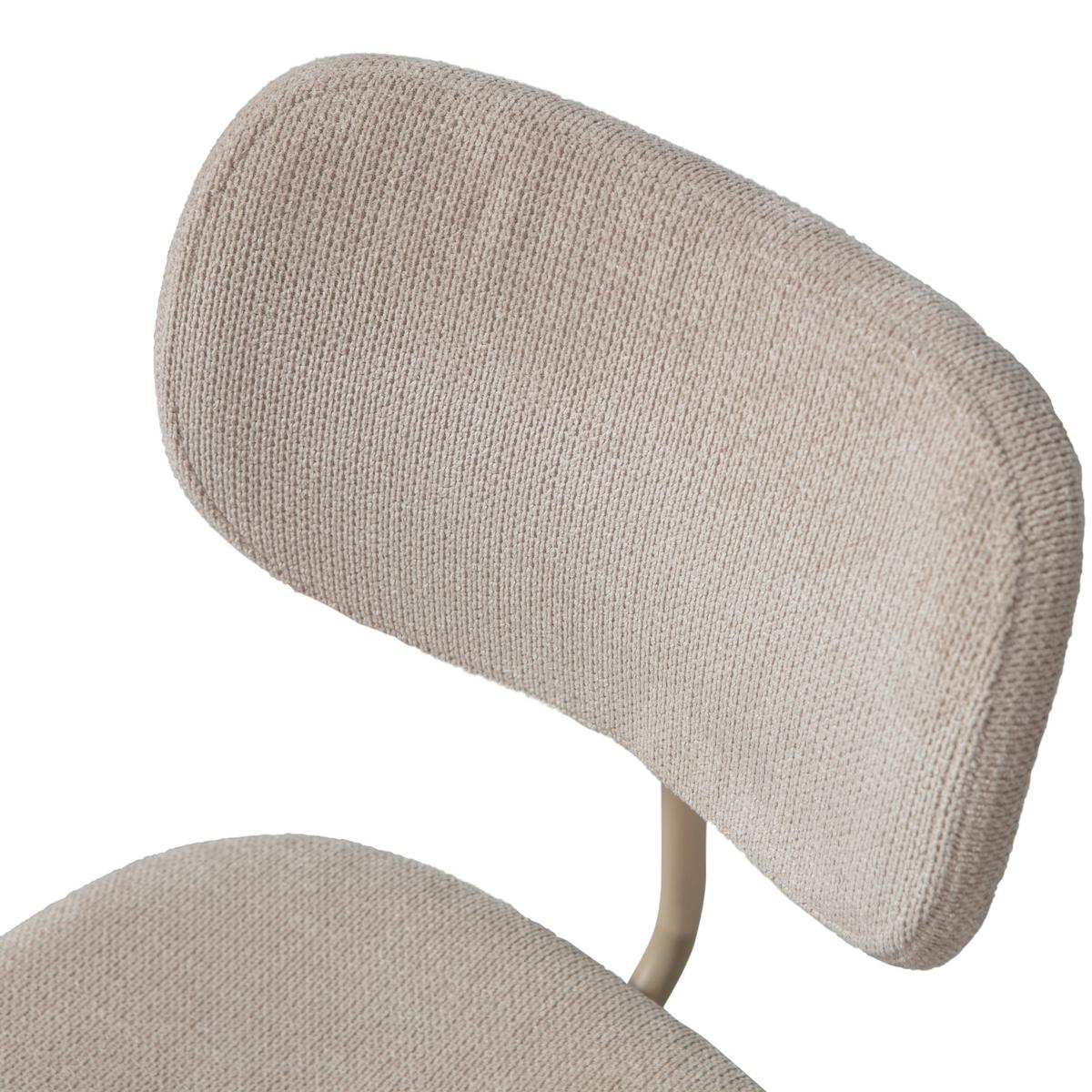 STUHL-SET Link Sandfarben B: 54cm - Sandfarben, MODERN, Textil/Metall (54/78/45cm) - Livetastic
