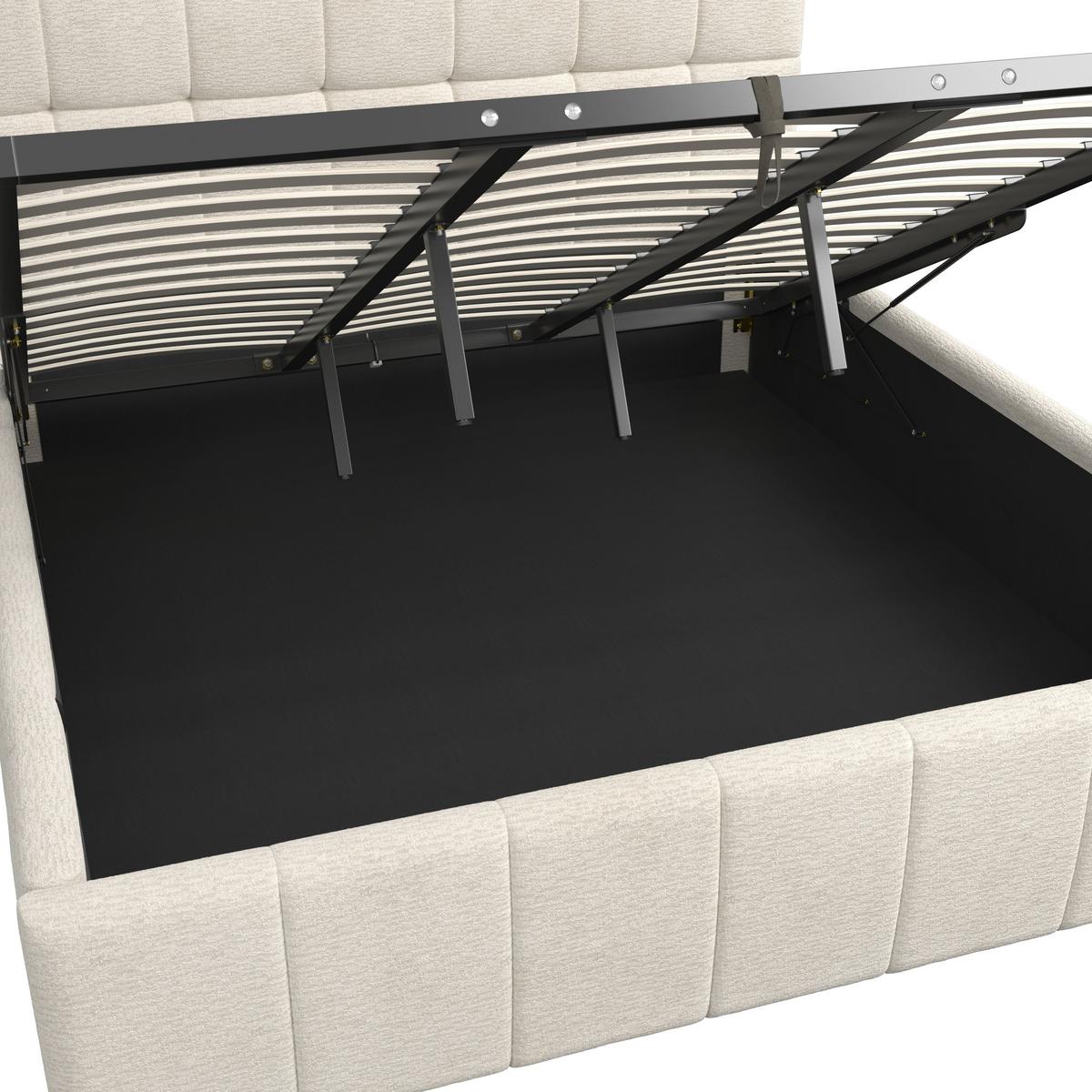 PAT TAPIțAT KAIA - bej/culoare natur, Modern, lemn/metal (180/200cm) - Bessagi Home