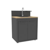 Outdoorküchenspüle Origin Anthrazit - Anthrazit, Basics, Metall (80/110/60cm) - Gardenson