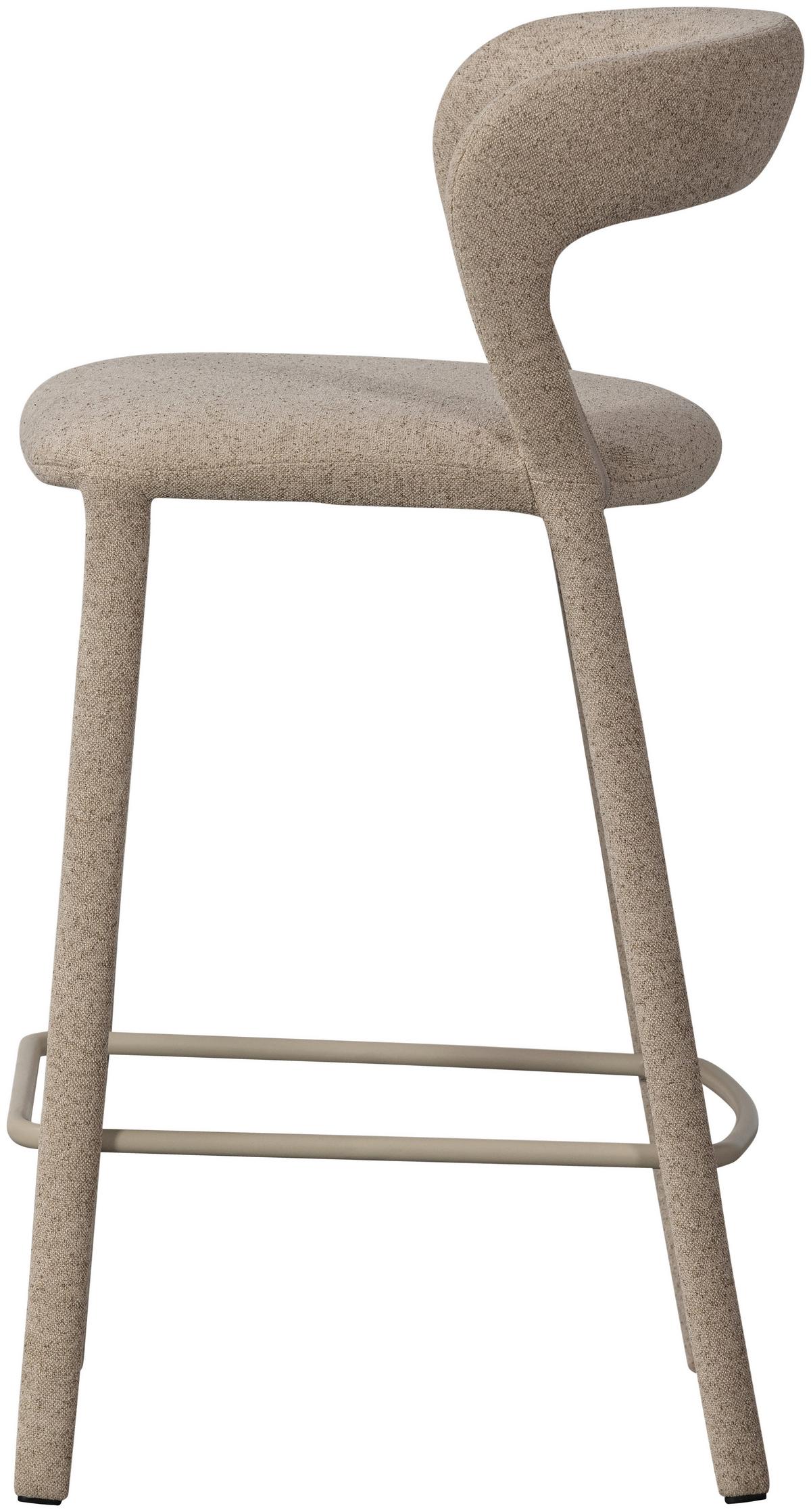 Barhocker Noble Sandfarben B: 48cm - Sandfarben, MODERN, Textil (48/95/52cm) - Livetastic