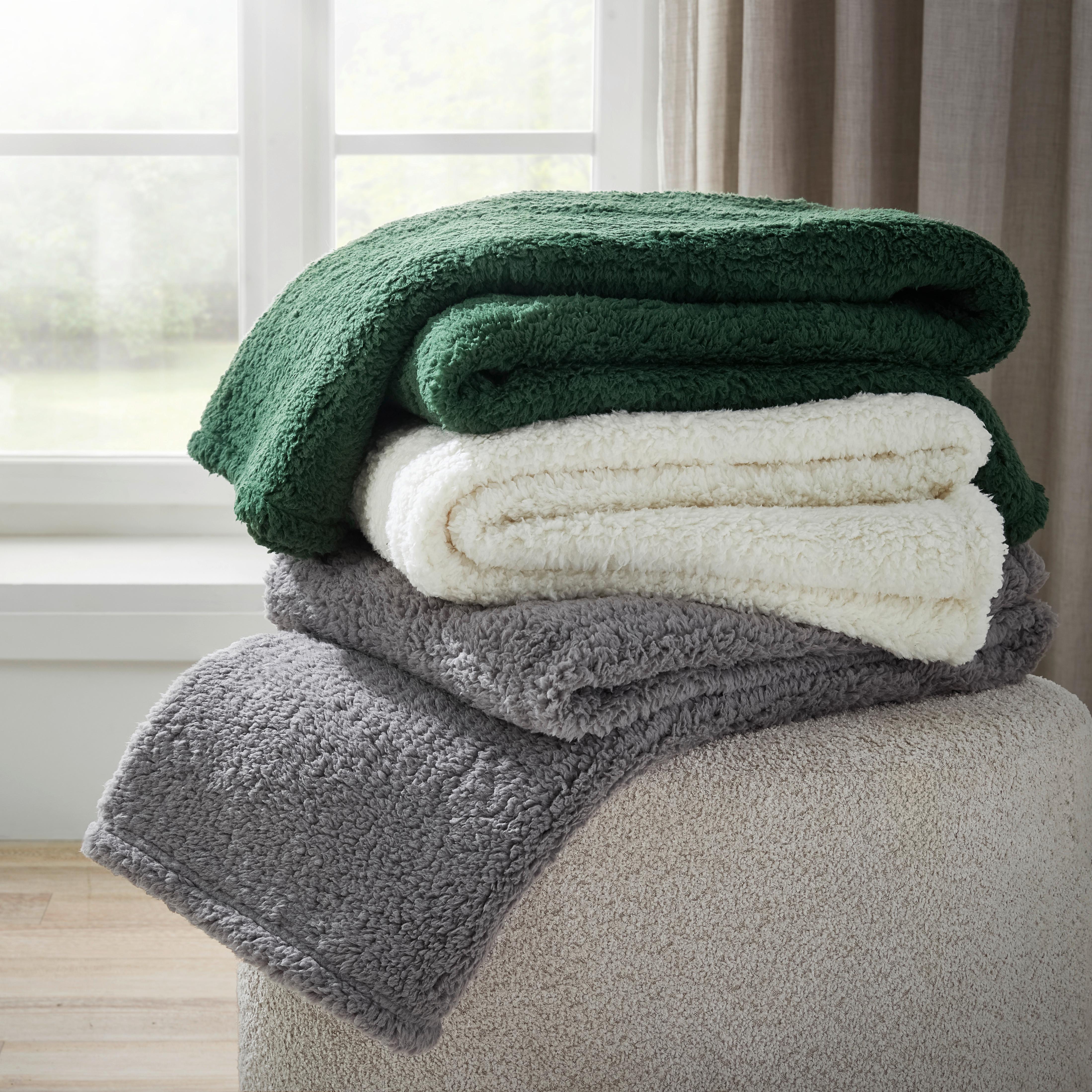 Kuscheldecke Teddy Weiß ca. 130x170cm - Weiß, MODERN, Textil (130/170cm) - Modern Living