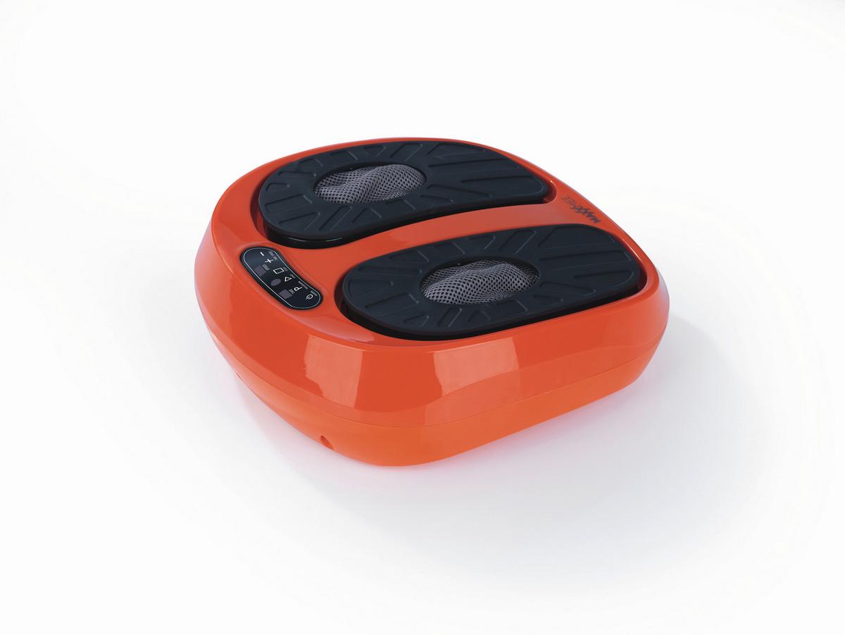 Vibrationsplatte Maxxmee Orange/Schwarz 30 Watt - Schwarz/Orange, LIFESTYLE, Kunststoff/Metall (40/13,2/36cm)