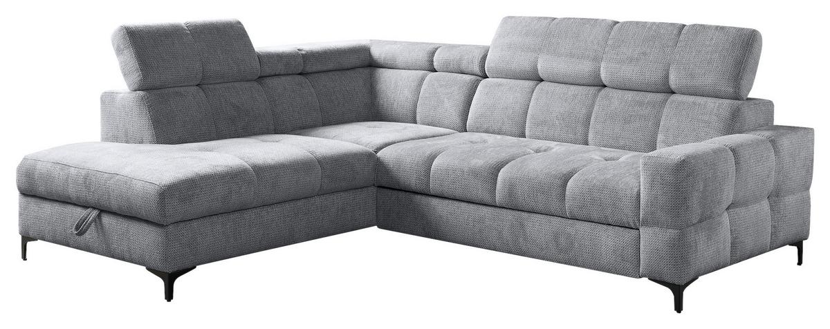 Kutna Garnitura Leno - siva/crna, Moderno, drvni materijal/tekstil (254/79-95/212cm) - Modern Living