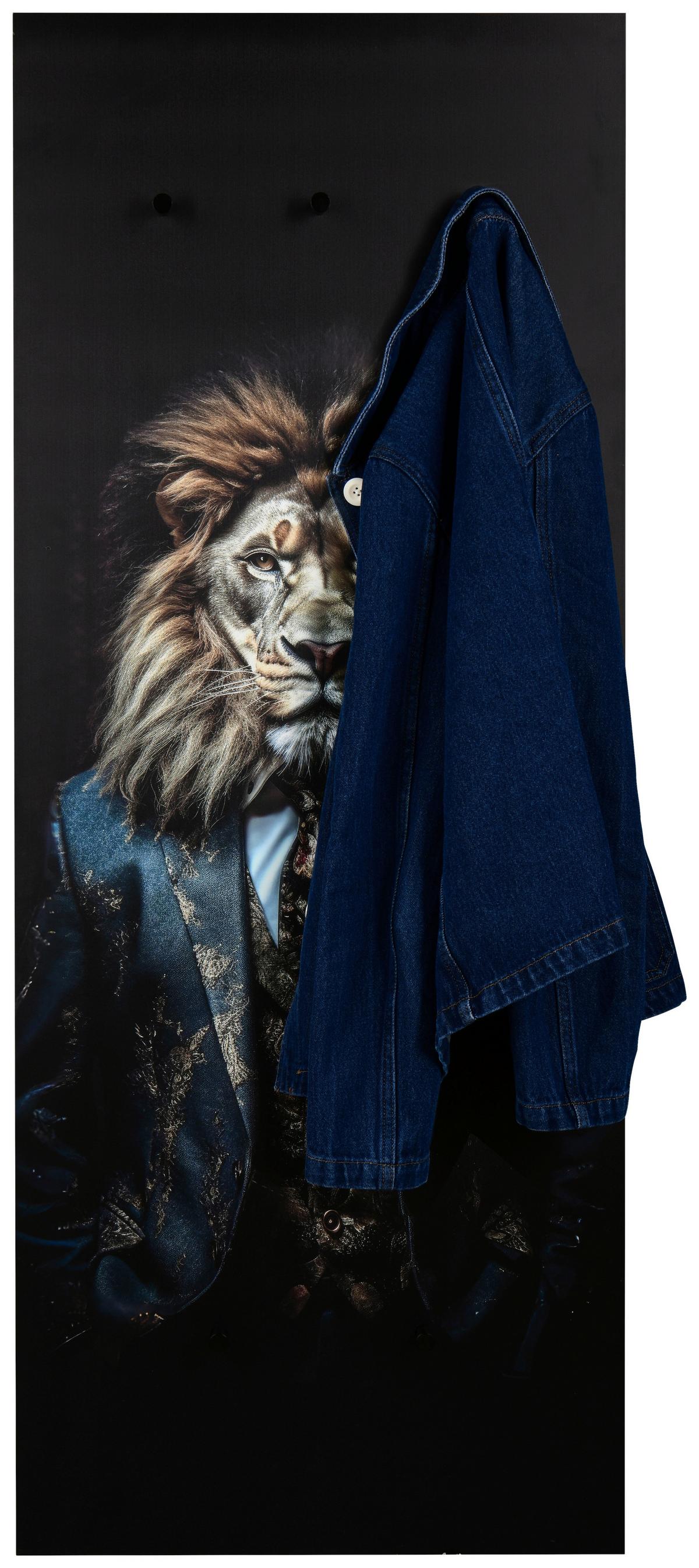 Wandgarderobe Kalea Löwe Multicolor - Multicolor, MODERN, Holzwerkstoff/Kunststoff (50/125/4cm) - Mömax