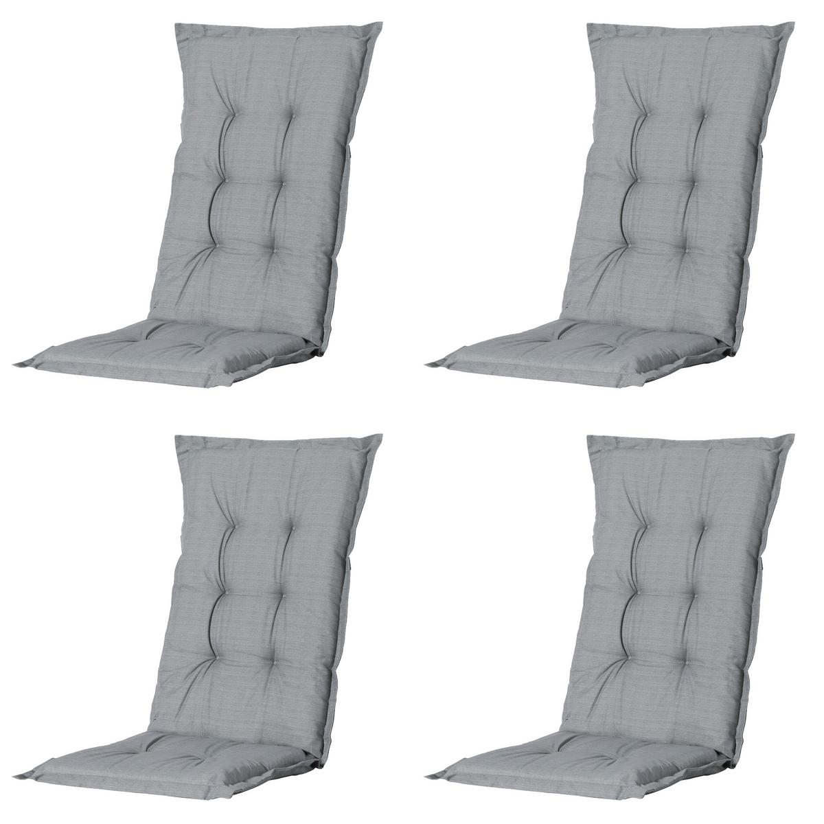 SESSELAUFLAGE BASIC GREY AUFLAGE HOCH - Grau, MODERN, Textil (50/2/123cm) - Gardenson