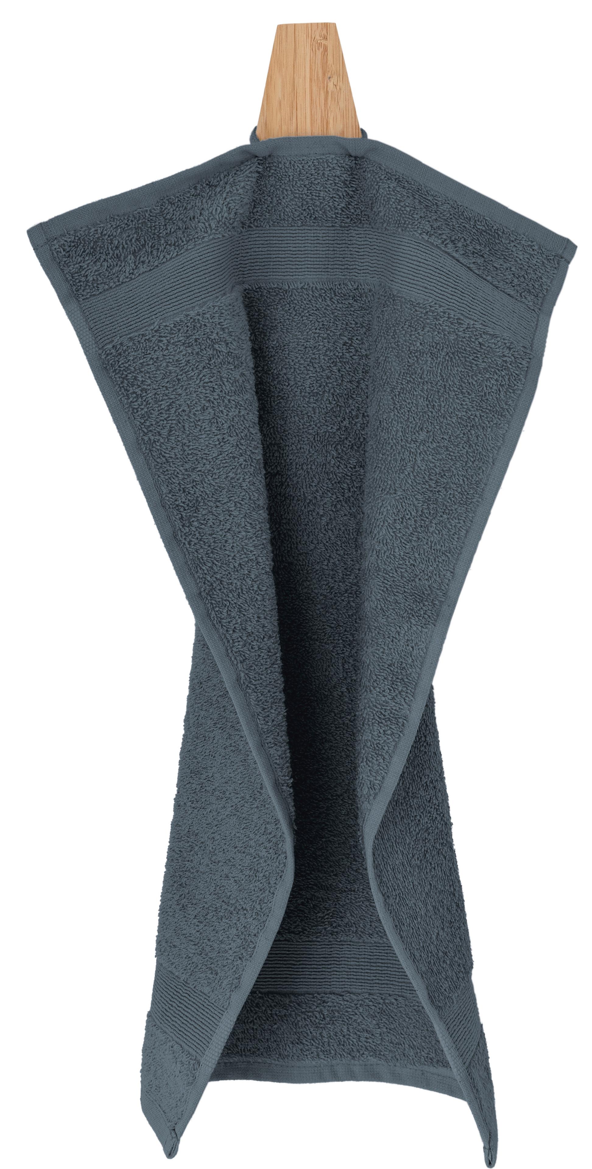 Handtuch Silke Anthrazit ca. 50x100cm - Anthrazit, Textil (50/100cm) - Sonax