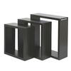 Wandregal-Set Minecraft 3er-Set Schwarz - Schwarz, MODERN, Holzwerkstoff (28/26/24/28/26/24/18/15/12cm) - Minecraft