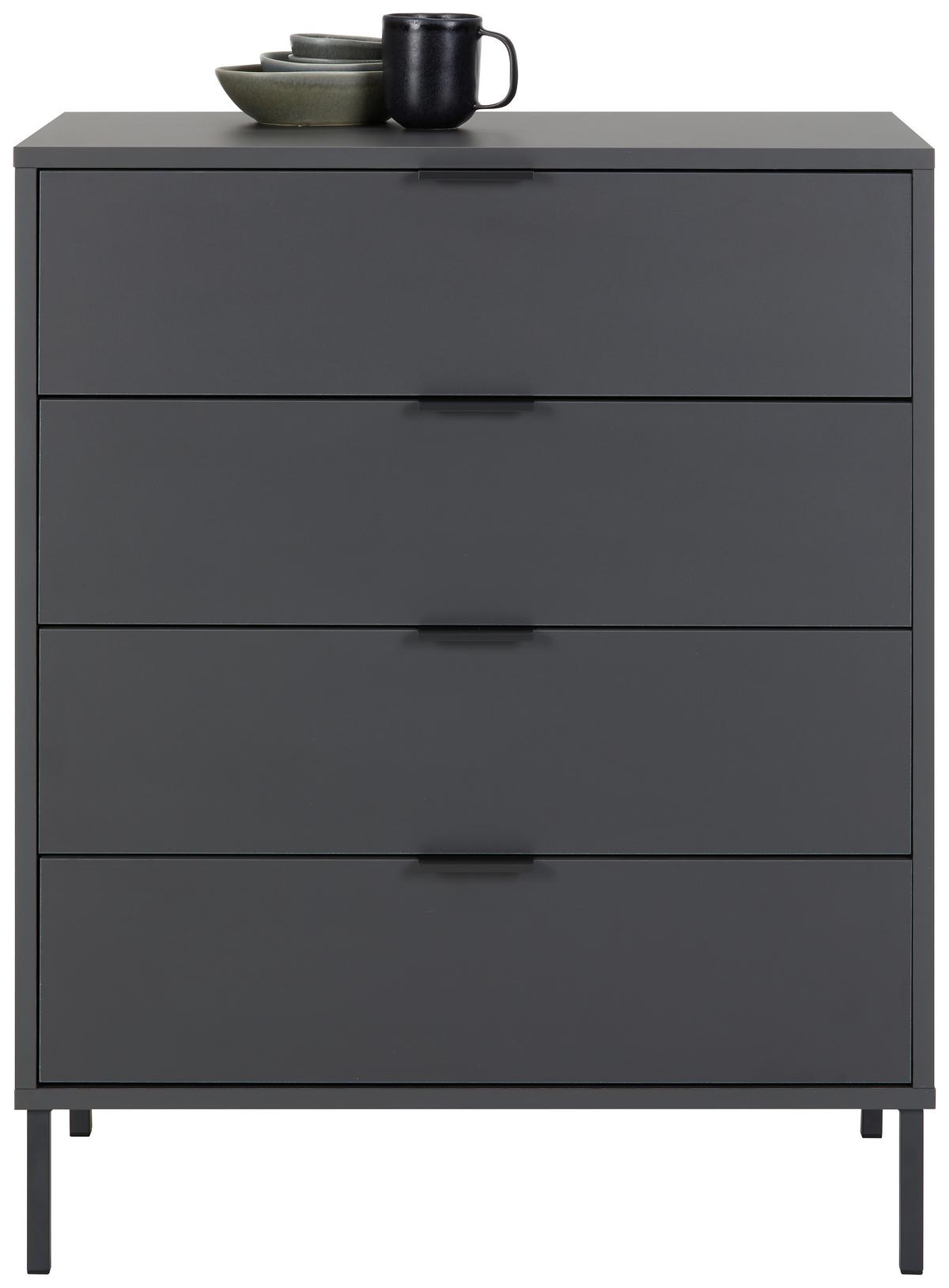 KOMODA BOUNTY - antracytowy, Modern (81/87/45cm) - Premium Living