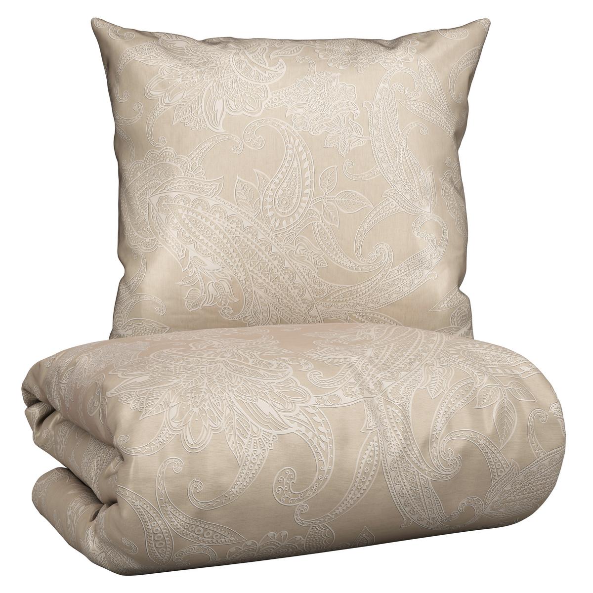 Bettwäsche Amal XL Beige ca. 155x220cm - Beige, ROMANTIK / LANDHAUS, Textil (155/220cm) - Modern Living