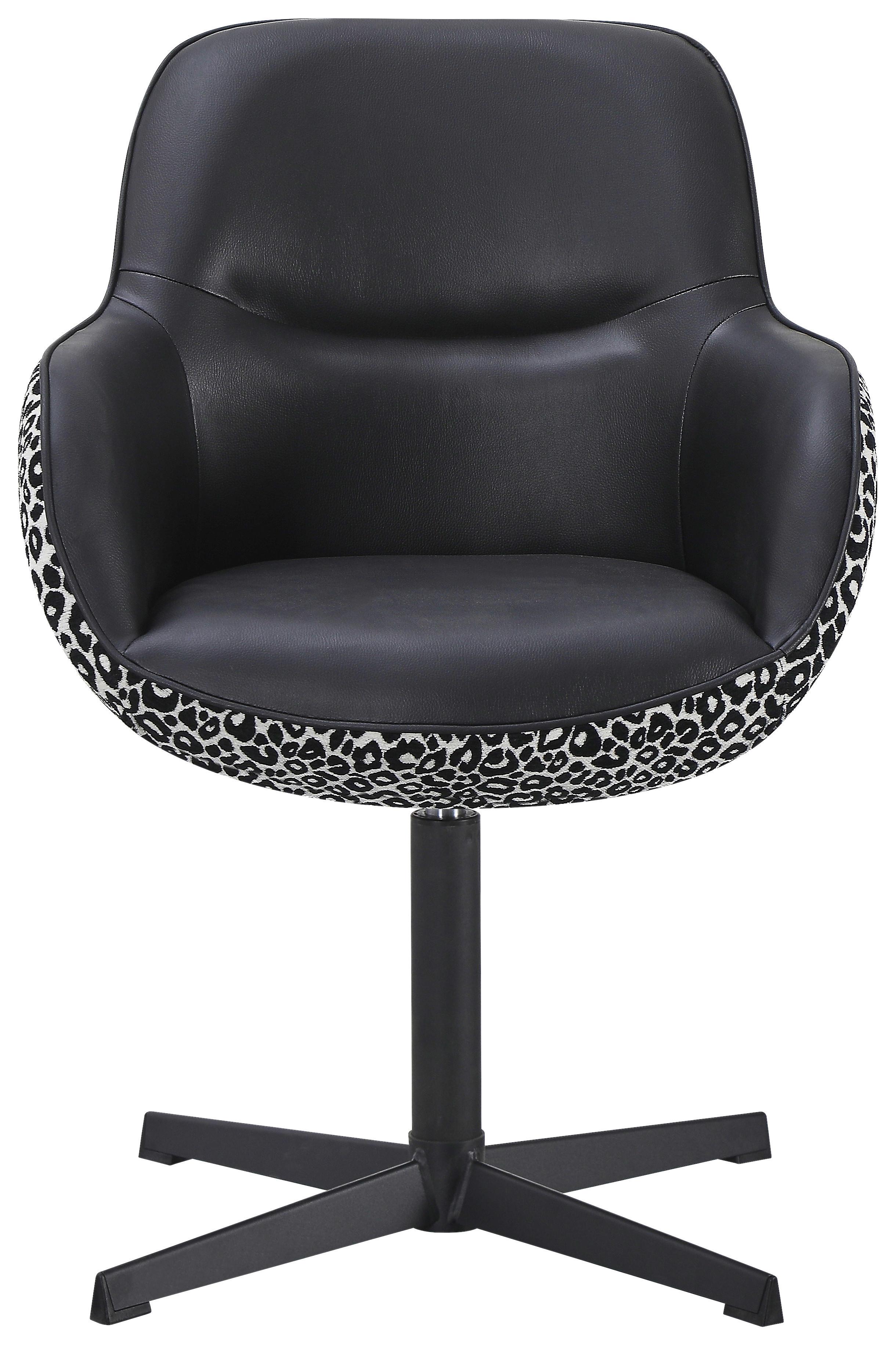 STOL MED ARMSTÖD LEONA - vit/svart, Design, metall/textil (61/87/63cm) - Mömax