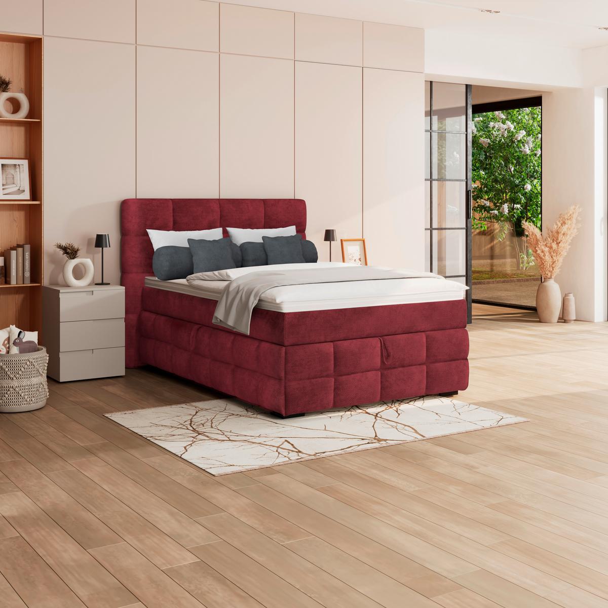 PAT BOX VEGA - alb/verde, Trend, lemn/textil (120/200cm) - Modern Living