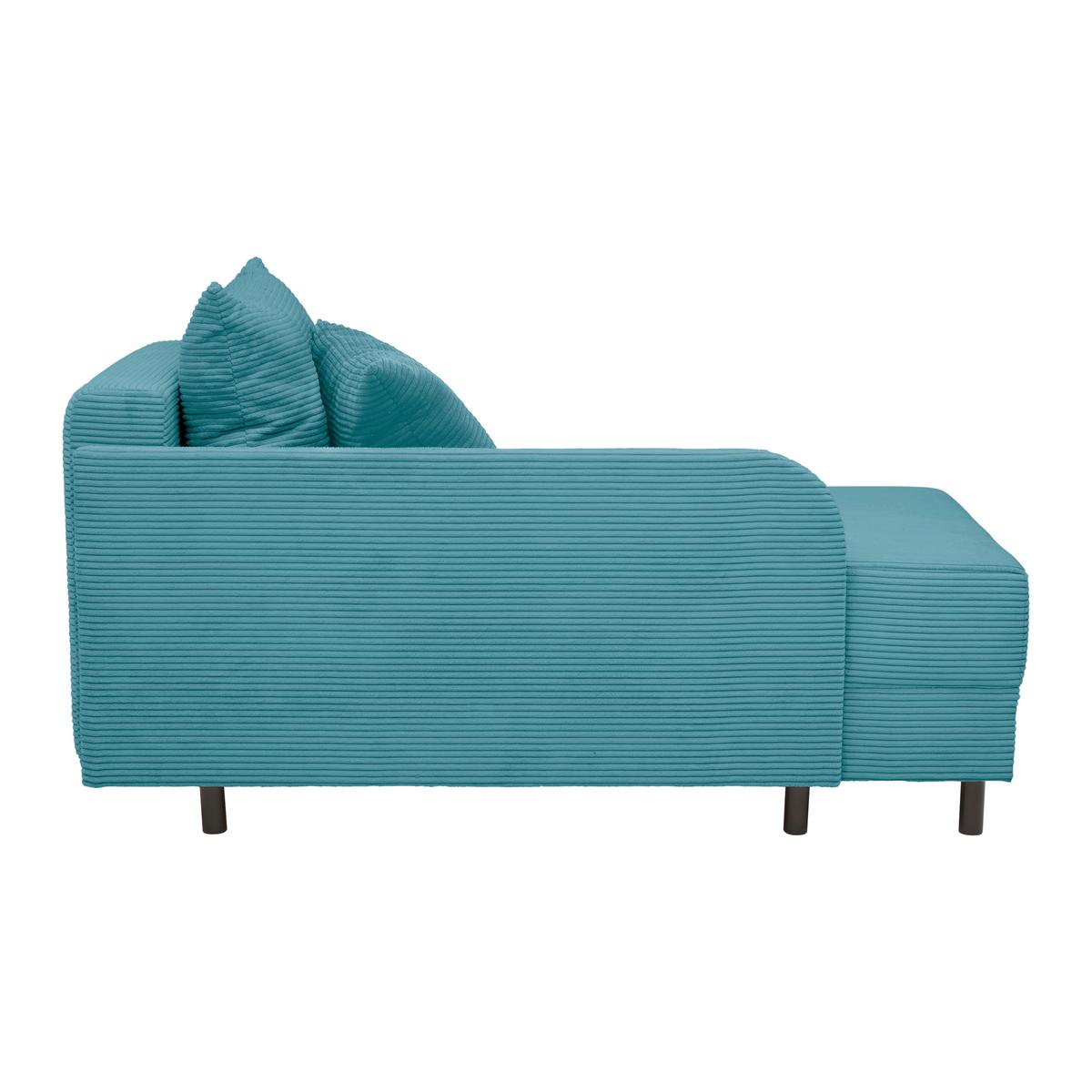 Liege Nova Petrol - Petrol/Schwarz, MODERN, Holz/Textil (145/62/85cm) - Mömax