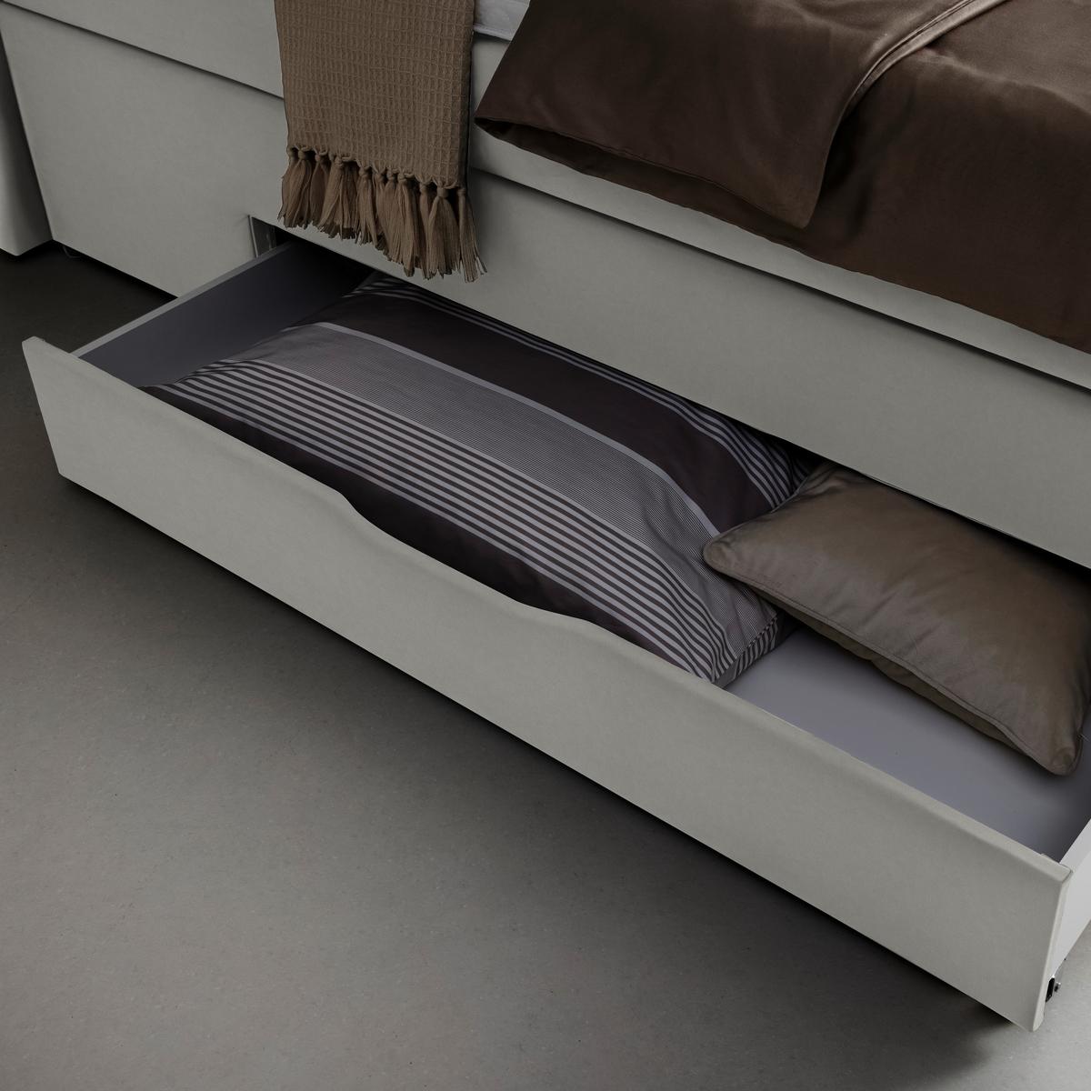 Boxspringbett Chester Grau ca. 180x200cm - Schwarz/Grau, Holzwerkstoff/Kunststoff (180/200cm) - Mömax