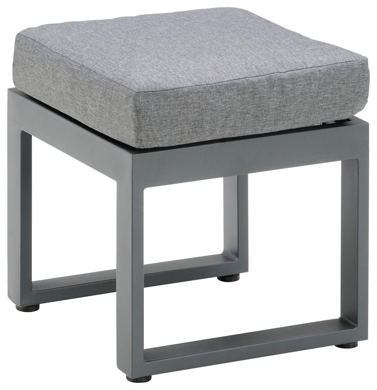 Lounge Garnitura Rio 2, Črna, Antracit, 5-Delni Set - temno siva/črna, Moderno, kovina/steklo (214/130cm) - Beldano