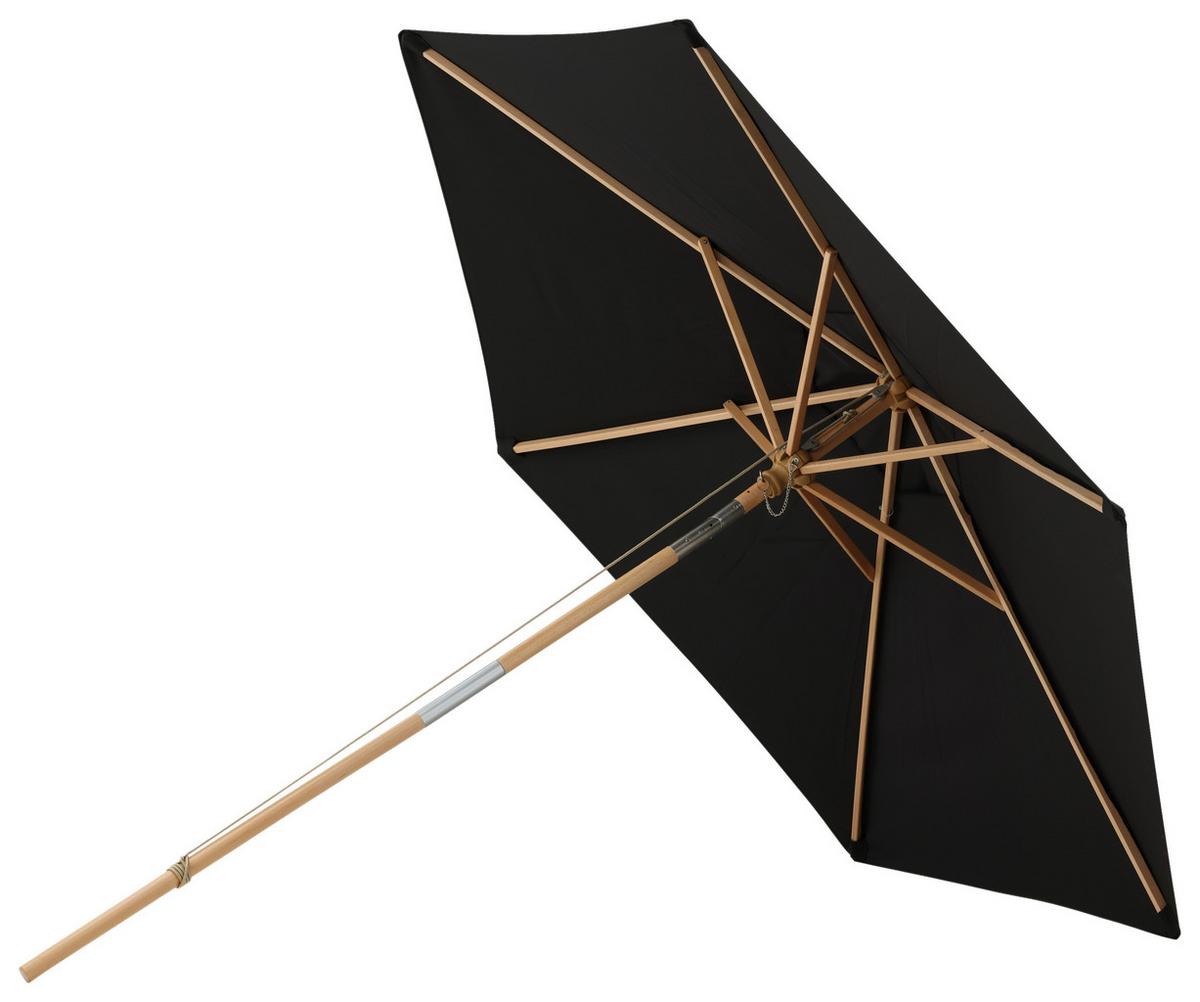 Sonnenschirm Corypho ca. 250x232 cm Schwarz - Schwarz, KONVENTIONELL (250/232cm) - Gardenson