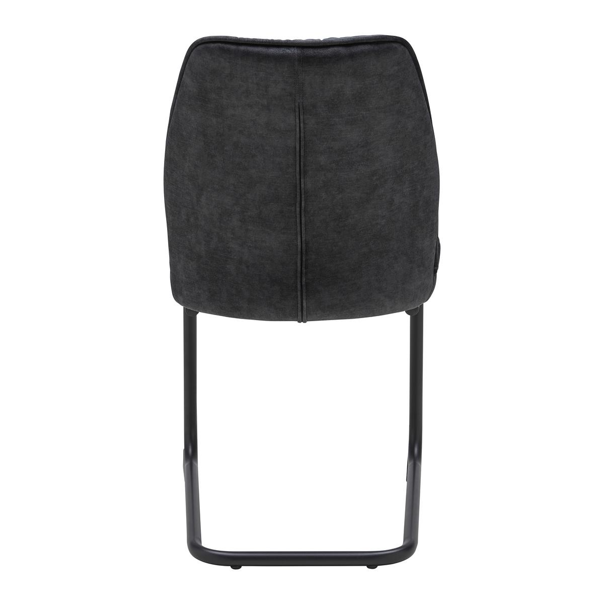 Schwingstuhl Eila Grau/Schwarz - Schwarz/Grau, MODERN, Holz/Textil (47/91/61cm) - Mömax