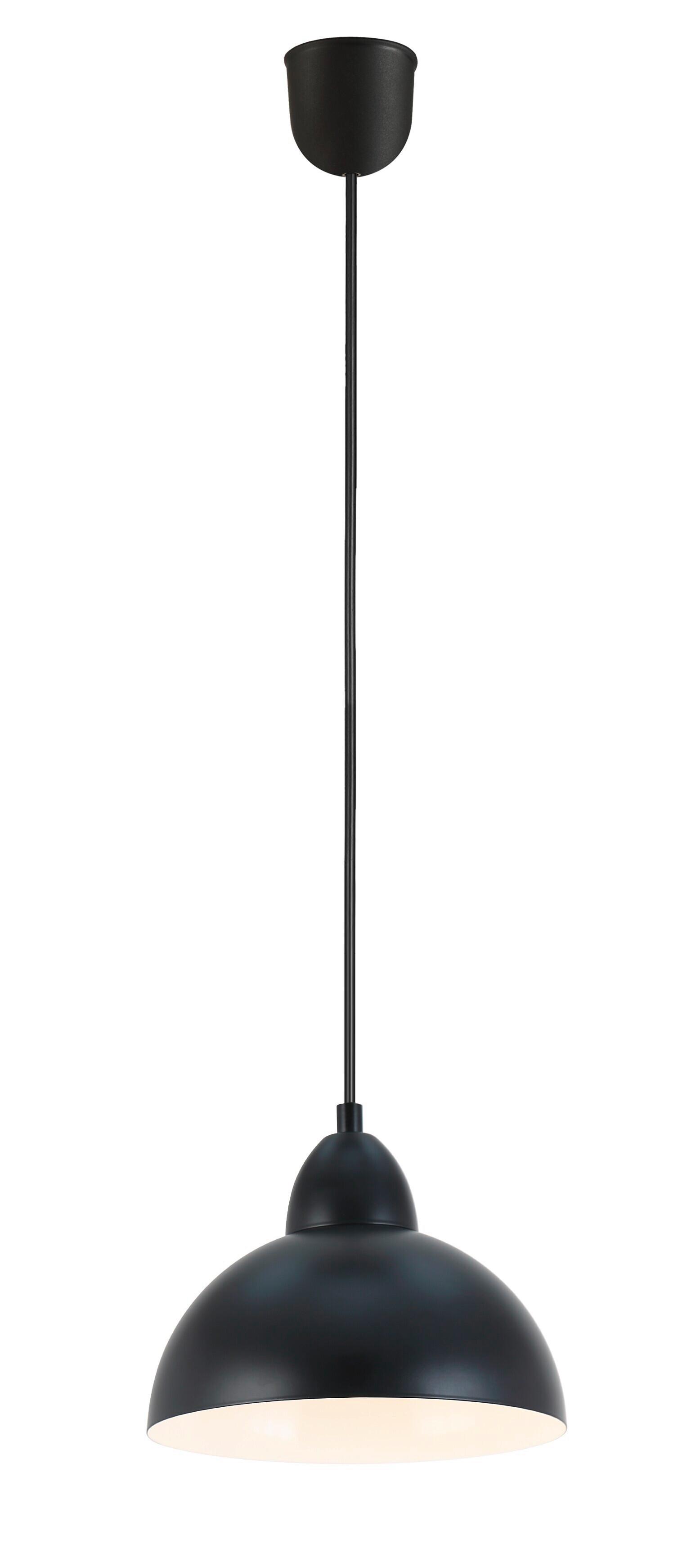 Hängeleuchte Michael Schwarz/Weiß max. 25 Watt - Schwarz/Weiß, MODERN, Kunststoff/Metall (20/100cm) - Mömax