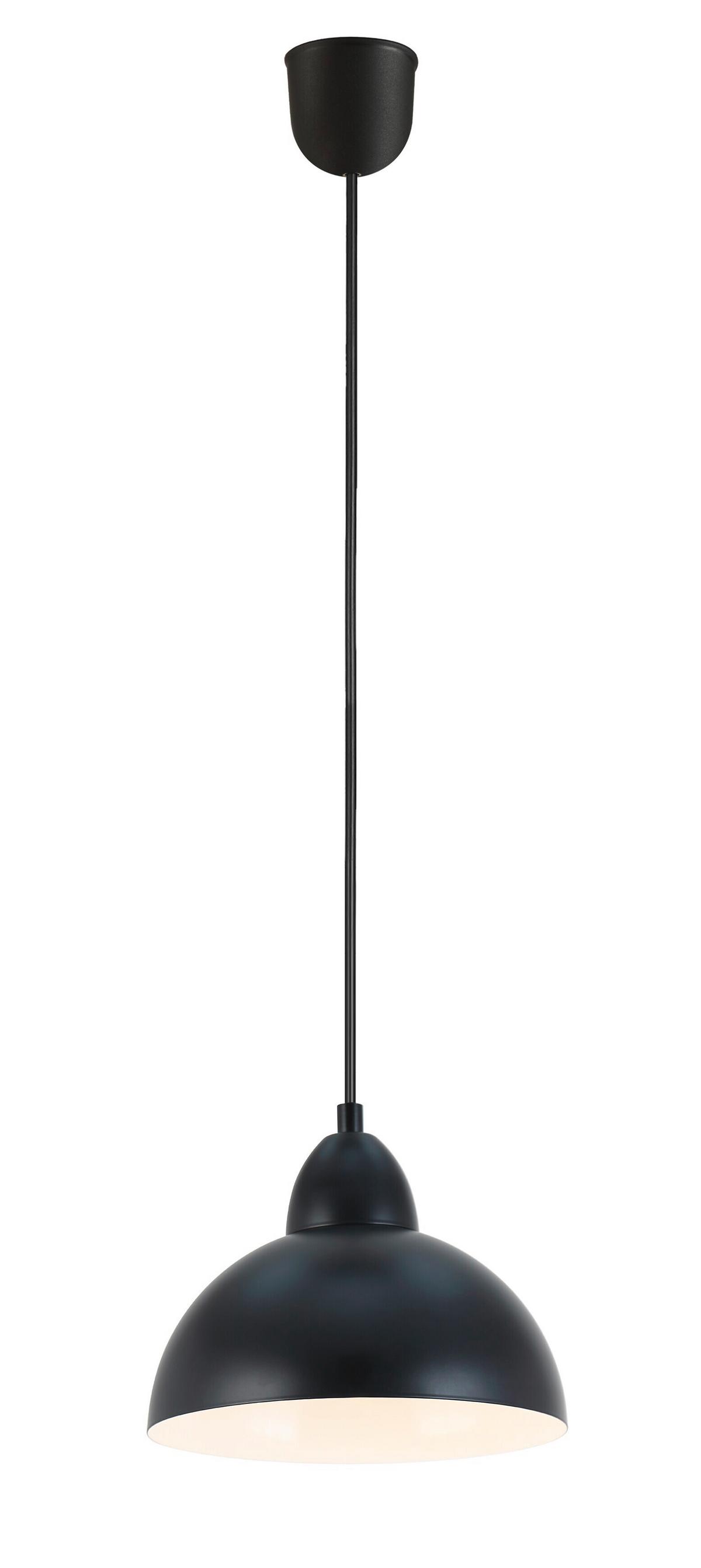 Hängeleuchte Michael Schwarz/Weiss max. 25 Watt - Weiss/Schwarz, Modern, Kunststoff/Metall (20/100cm) - Mömax