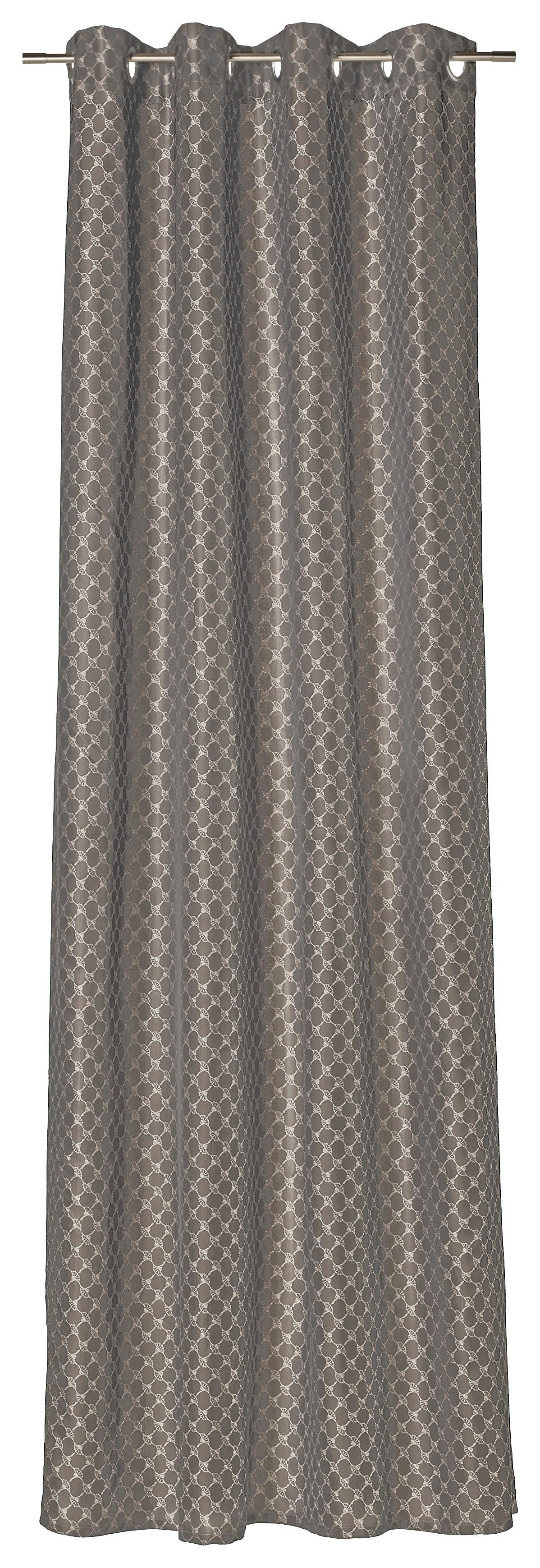 ZASŁONA NA PRZELOTKACH J-ALLOVERS JOOP! - brązowy, Design, tkanina (140/250cm) - Joop!