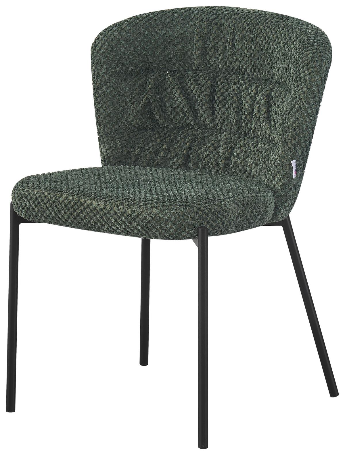Stuhl Emily Grün - Schwarz/Grün, LIFESTYLE, Holz/Textil (55/79/59cm) - Mömax