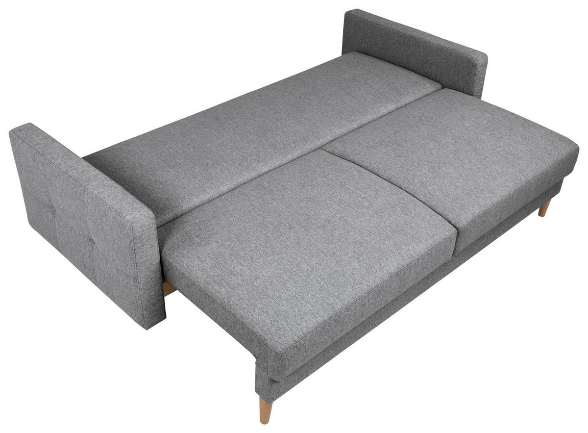 NORET Canapea extensibila - gri deschis, Konventionell, textil (222/93/99cm) - Modern Living