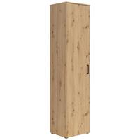 Schrank Multistauraum Eiche Artisan - Schwarz/Eiche Artisan, Modern, Holzwerkstoff/Kunststoff (45/195/40cm) - Premium Living