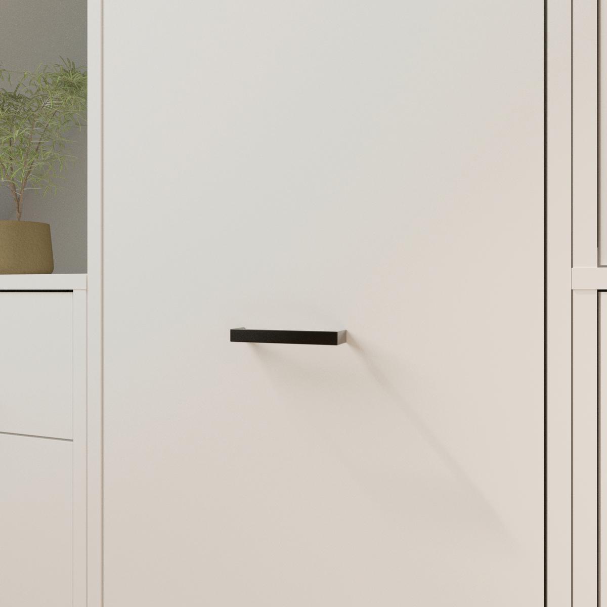 Kleiderschrank Kivo Weiß - Schwarz/Weiß, Basics, Holzwerkstoff/Kunststoff (135/239,40/52,1cm) - Based