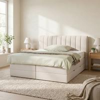 Boxspringbett Belano Beige ca. 160x200cm - Beige, KONVENTIONELL, Holz/Holzwerkstoff (160/200cm) - Premium Living