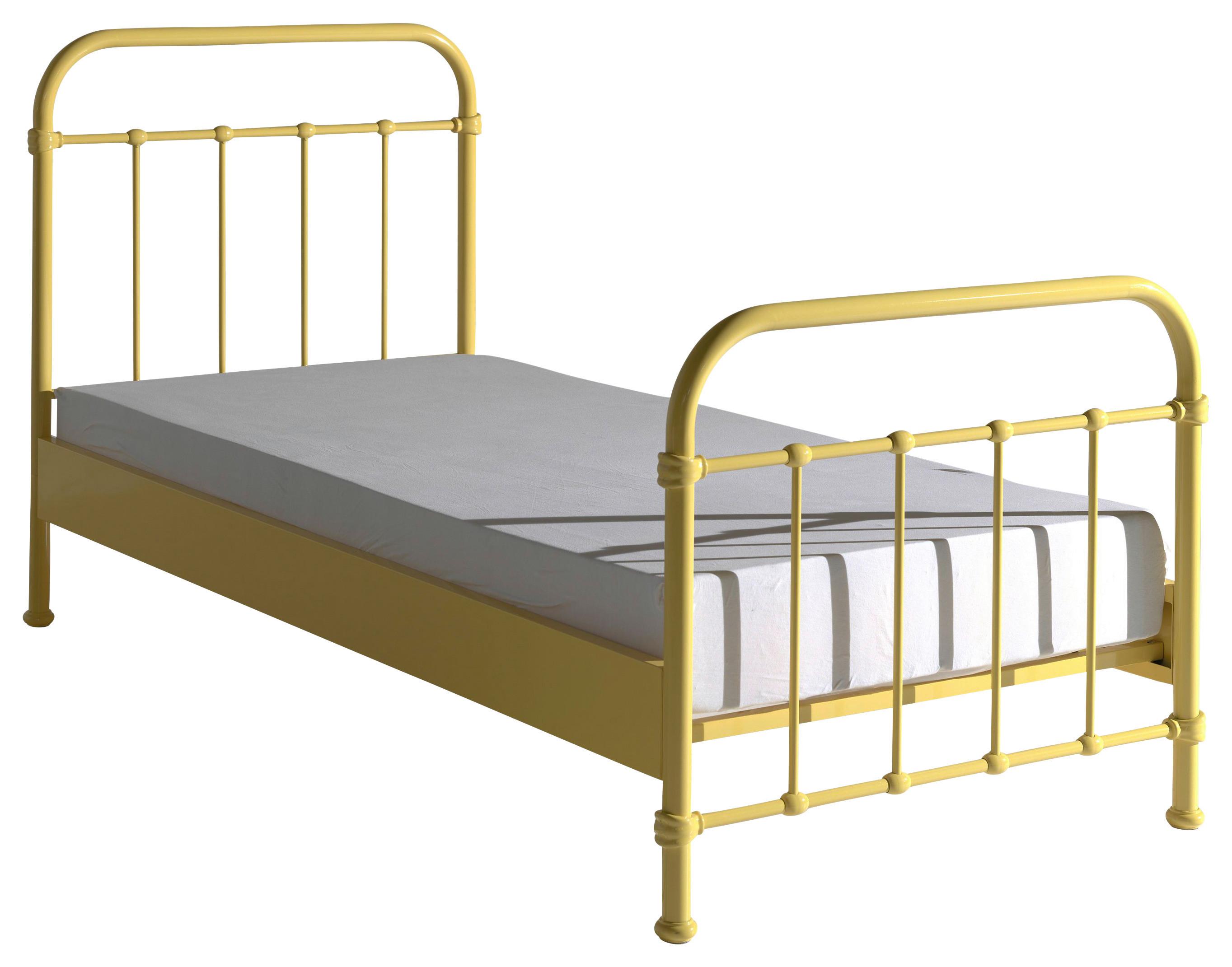 Kinder-/Juniorbett New York ca. 90x200 cm Gelb - Gelb, ROMANTIK / LANDHAUS, Holzwerkstoff/Metall (90/200cm) - MID.YOU