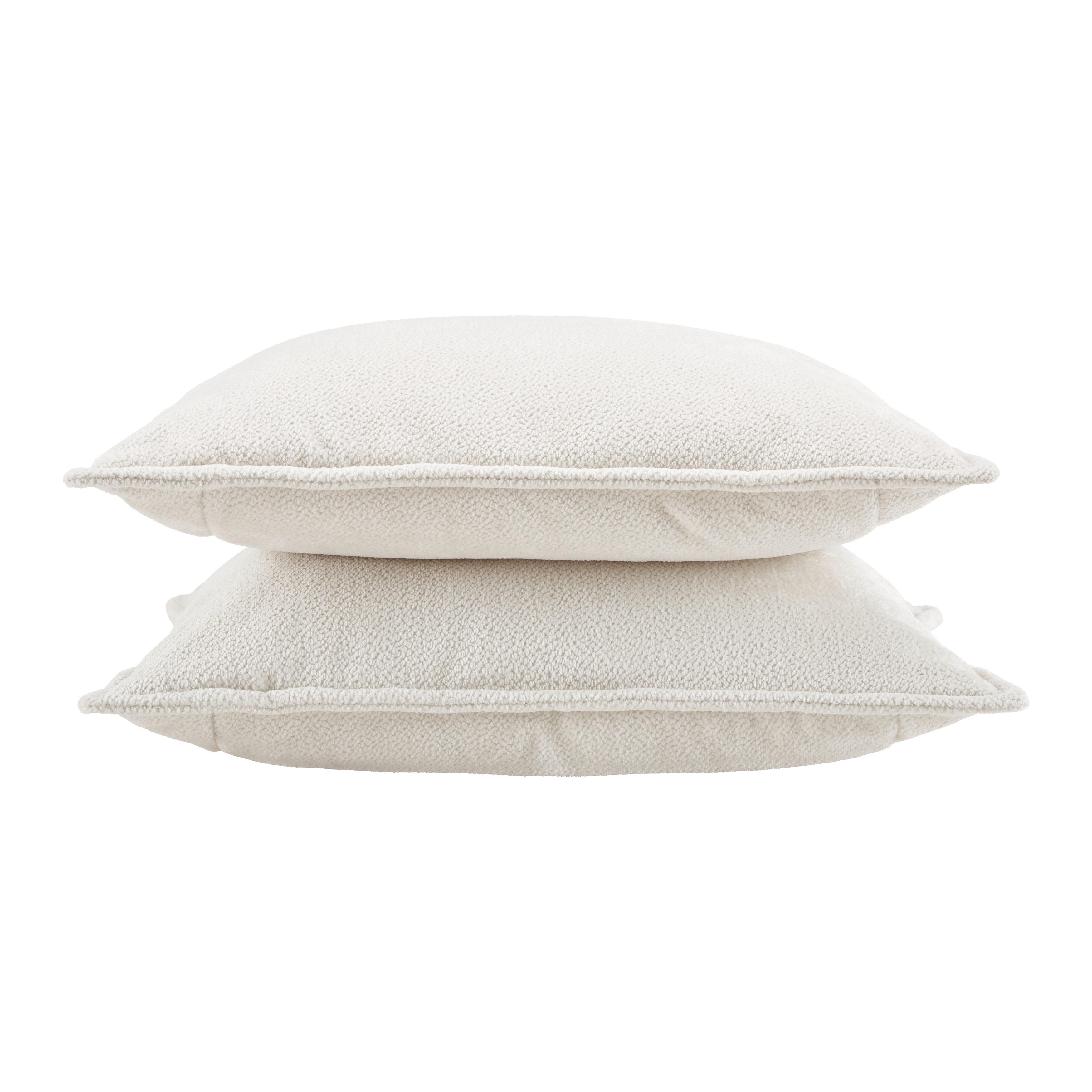 Okrasna Blazina Lea L, 2 Kosa - krem barve, tekstil (62/47cm) - Premium Living