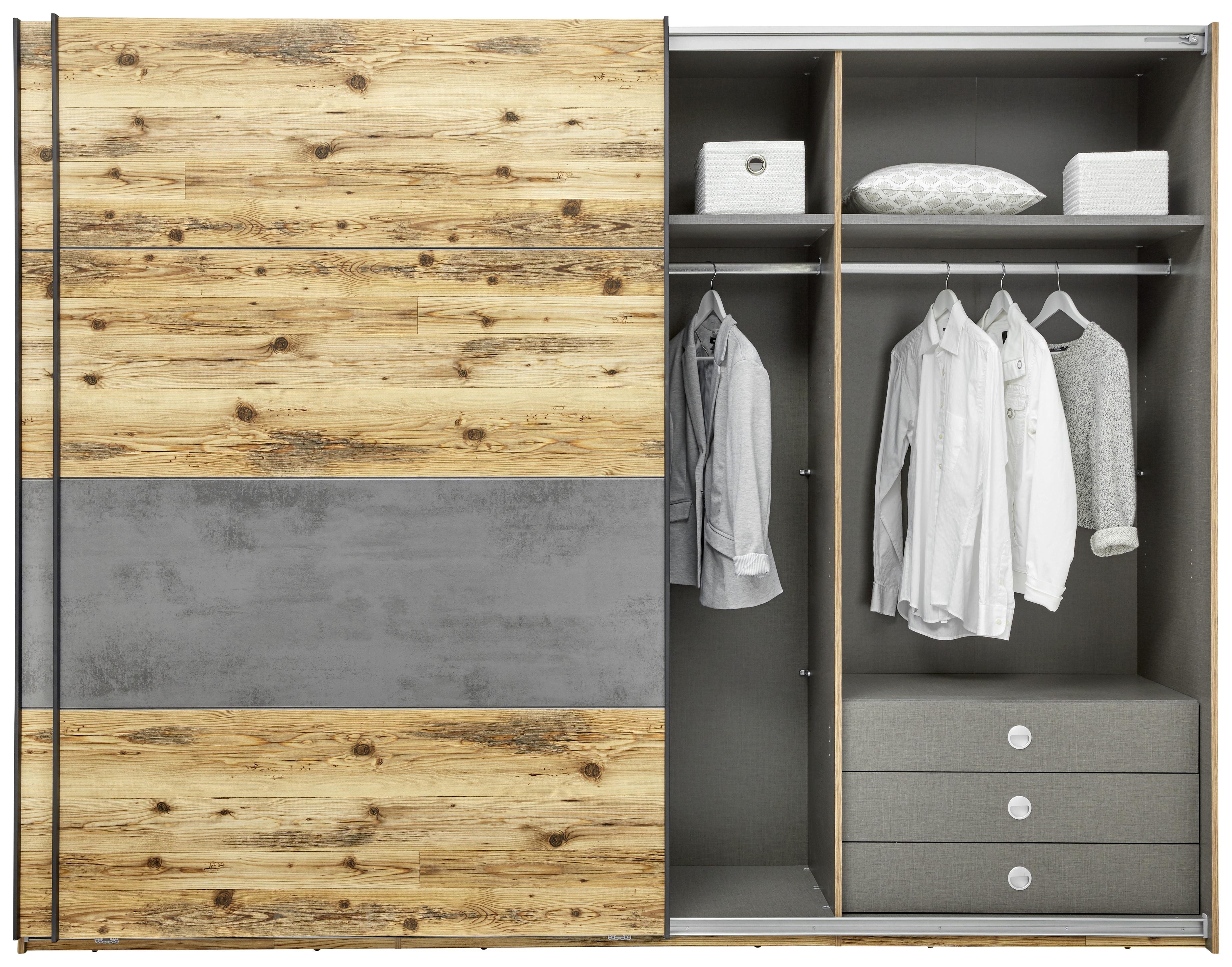 Unutarnji Ladičar Alicante - siva, Basics, drvni materijal (82,5/49/48,5cm) - Modern Living