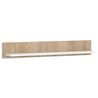 Stenska Polica Calima, Bela, Barva Hrasta - barve hrasta/bela, Konvencionalno, leseni material (136/21,5/24cm) - Modern Living