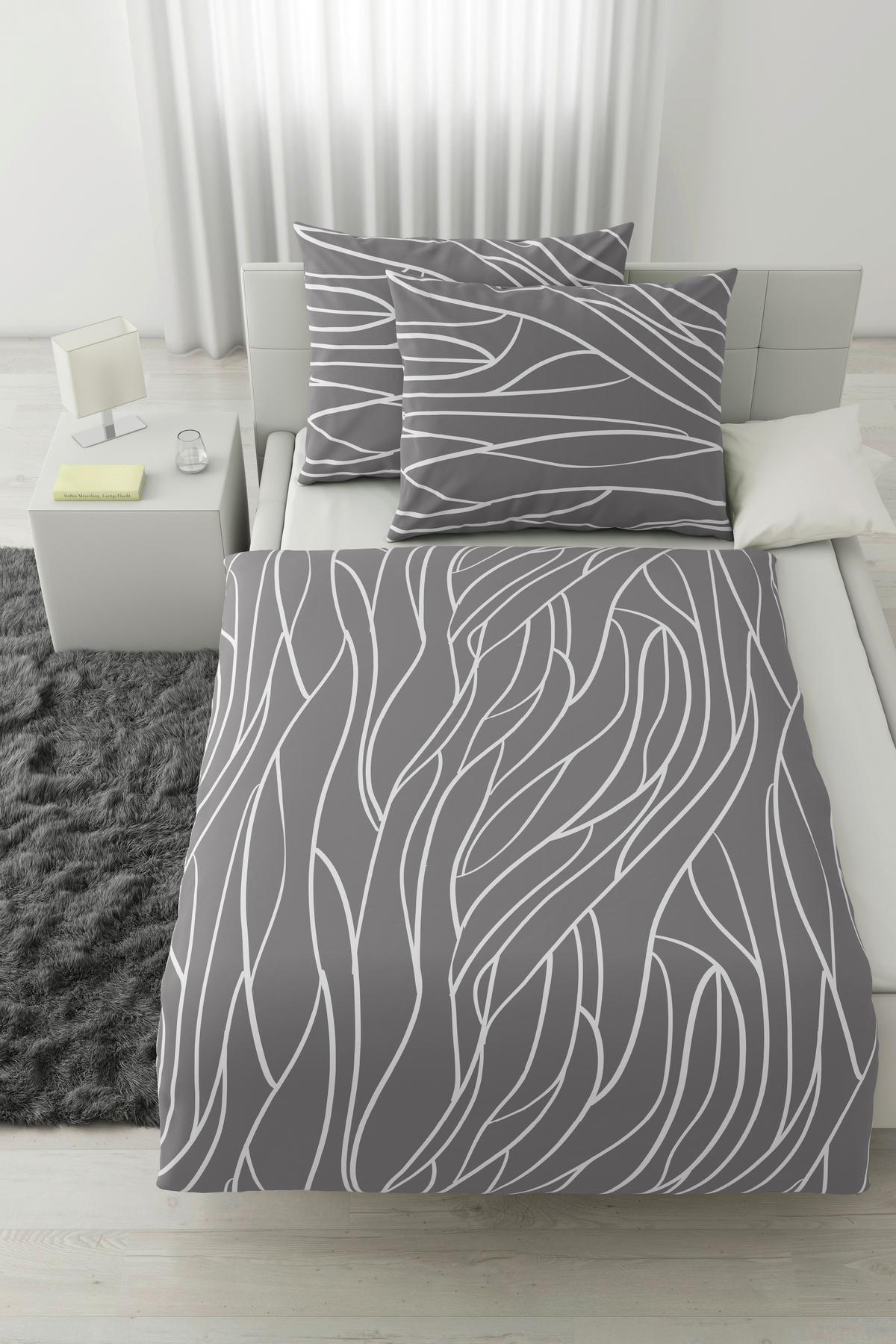 Lenjerie de pat Juliane XXL - gri, Konventionell, textil (200/220cm) - Mömax