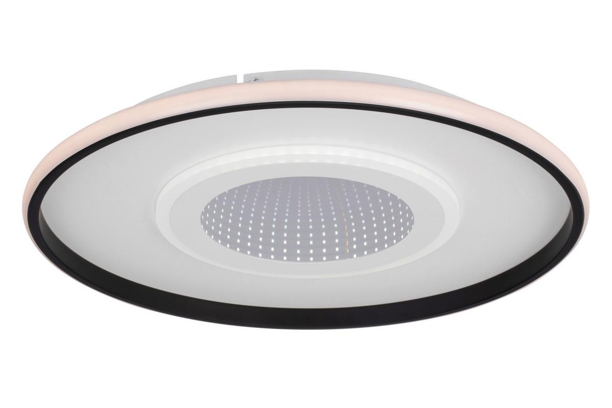 LAMPA SUFITOWA LED SALFORD *SBN* - czarny/biały, Trend, tworzywo sztuczne/metal (50/5,5cm) - Novel