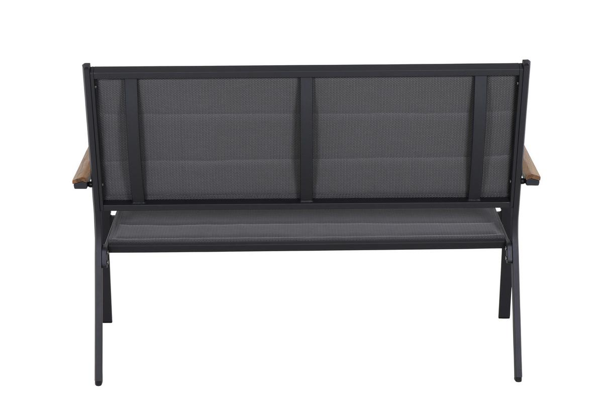 GARTENBANK N40082 - Anthrazit, KONVENTIONELL, Holz/Kunststoff (138,5/97/67cm) - Siena Garden