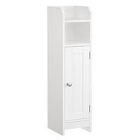 Midischrank ca. 18x80x20 cm Weiß - Silberfarben/Schwarz, Trend, Holzwerkstoff/Metall (18/80/20cm) - MID.YOU