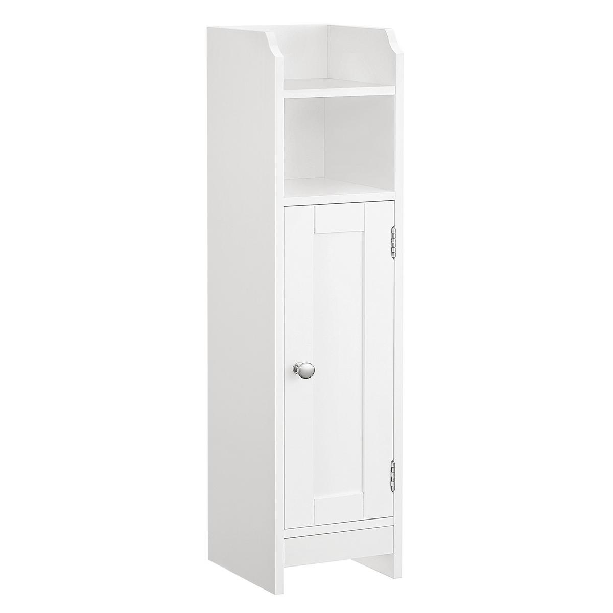 Midischrank ca. 18x80x20 cm Weiß - Silberfarben/Schwarz, Trend, Holzwerkstoff/Metall (18/80/20cm) - MID.YOU